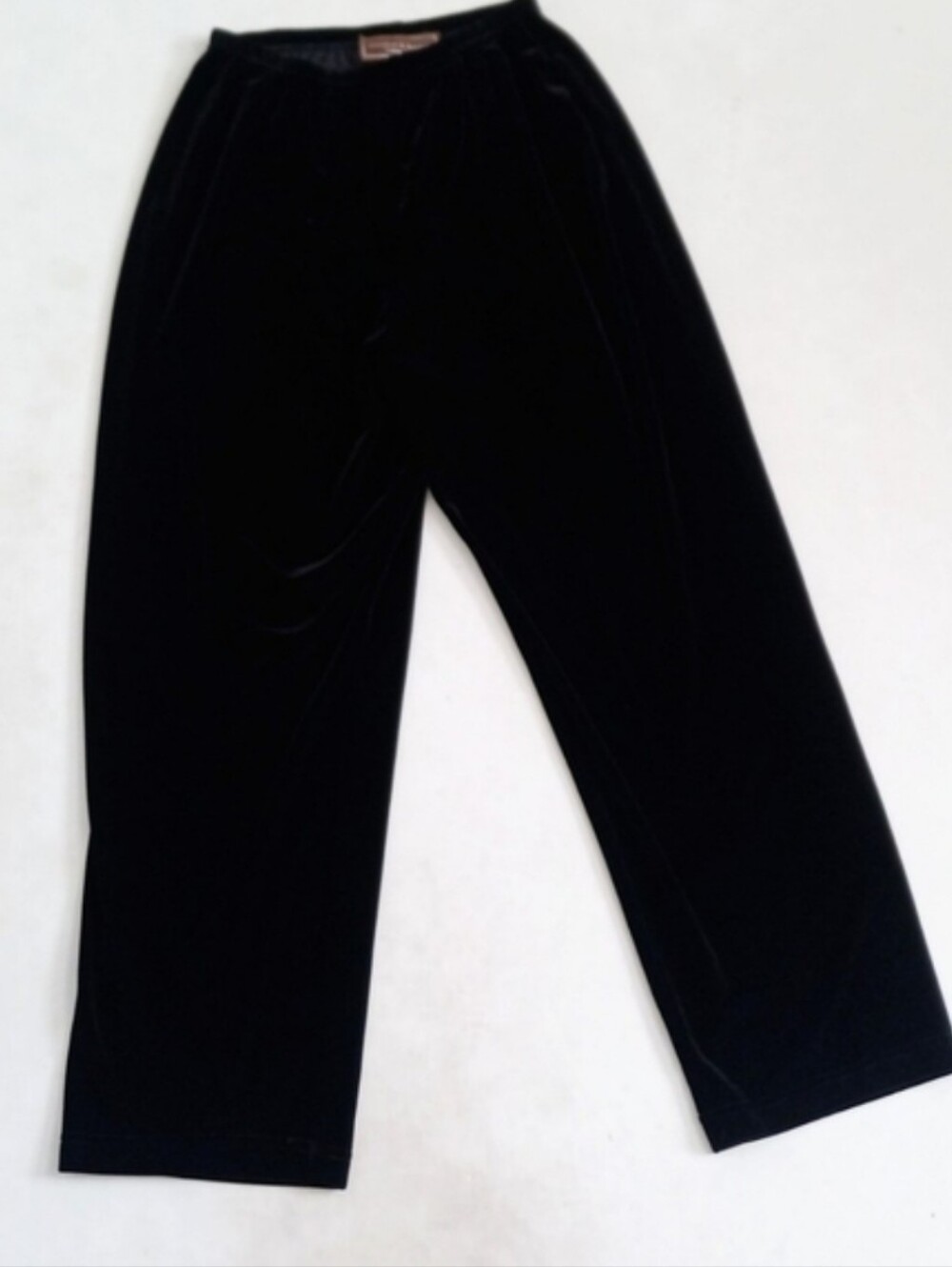 Double D Ranch black velour velvet wide-leg pull on pants
